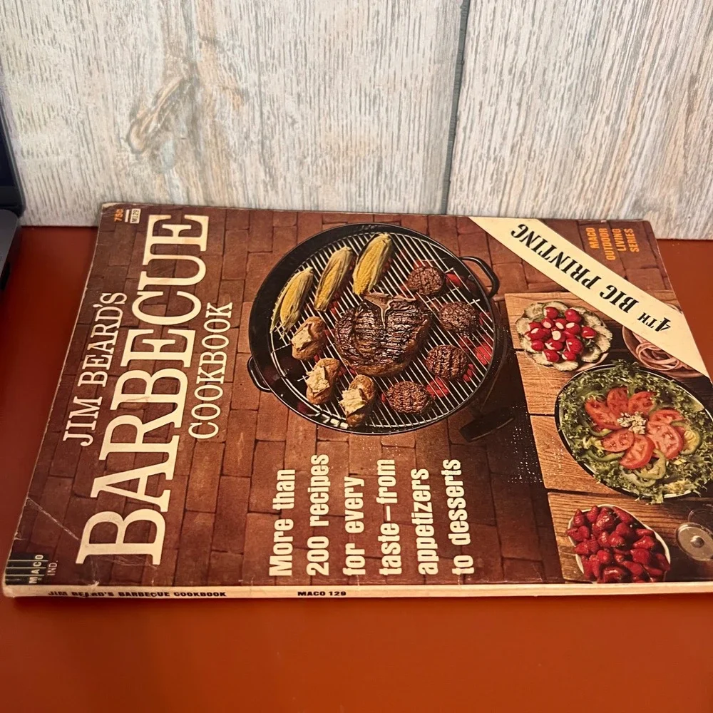Vintage 1965 Jim Beard's Barbecue Cookbook Maco Outdoor Living Series Grilling